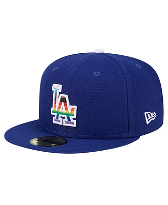 New Era Men's Royal Los Angeles Dodgers 2024 Pride on Field 59FIFTY Fitted Hat