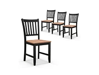 Slickblue Set of 4 Dining Chair Spindle Back Wooden Legs