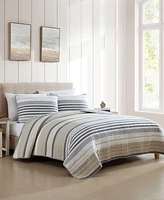 Nautica Dover Stripe Reversible Piece Quilt Set