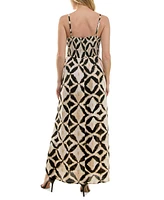 As U Wish Juniors' Square-Neck Sleeveless Maxi Dress