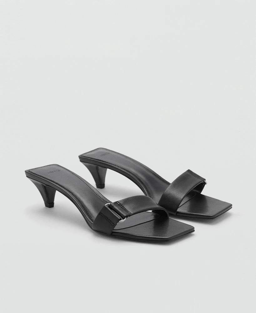 Mango Women's Heel Leather Sandals