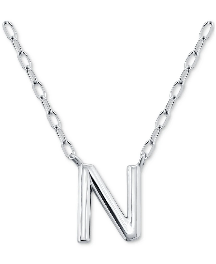 Giani Bernini Initial N Pendant Necklace in Sterling Silver, 16" + 2" extender, Created for Macy's