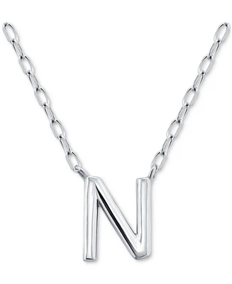 Giani Bernini Initial N Pendant Necklace in Sterling Silver, 16" + 2" extender, Created for Macy's