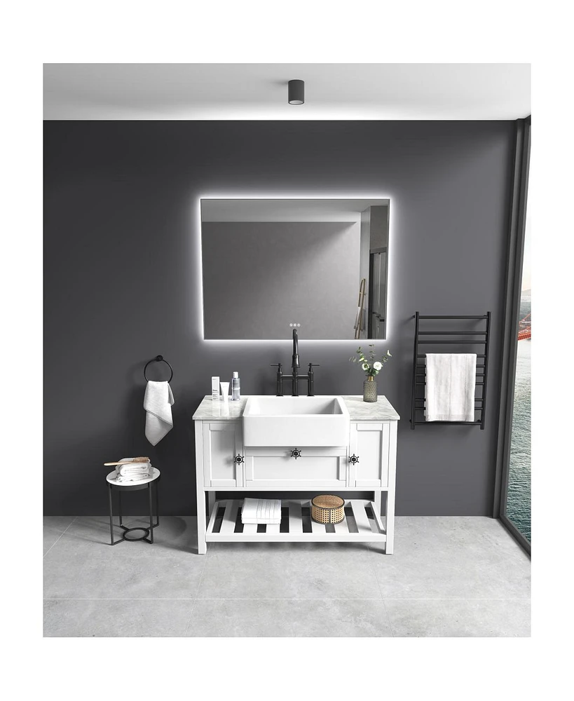 Streamdale Furniture 48X 36 Inch Led Mirror Bathroom Vanity Mirror With Backlight