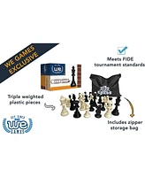 We Games Weighted Plastic Staunton Chess Pieces, 3.75 in King