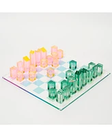 Sunnylife Lucite Ombre Chess & Checkers