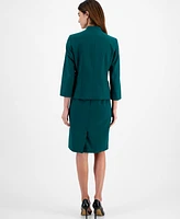 Le Suit Women's 3/4-Sleeve Dress Suit