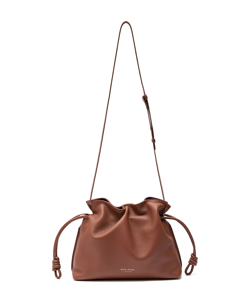 Esin Akan Midi Emma Leather Top Handle Crossbody Bag