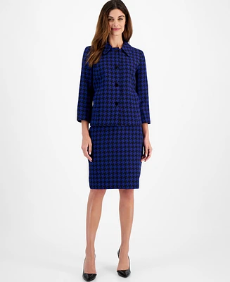 Le Suit Women's Spread Collar Jacket & Pencil Skirt Suit, Regular & Petite