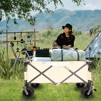 Heavy-Duty Collapsible Utility Wagon Compact, Spacious, Unstoppable Adventure Companion