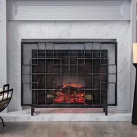 Dorothy Modern Iron Single Panel Fire Screen