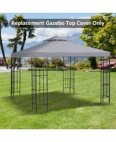 9.84' x 9.84' Two-Tier Replacement Gazebo Canopy with Uv and Water Resistance