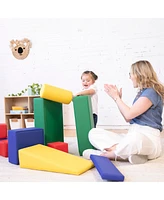 ECR4Kids SoftZone Soft Builder Blocks, Assorted, 16-Piece
