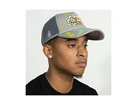 Cross Colours Since 1989 Airbrushed Trucker Hat with paint splatter.