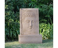 Streamdale Furniture Realistic Sandstone Buddha Fountain with Relaxing Water Feature