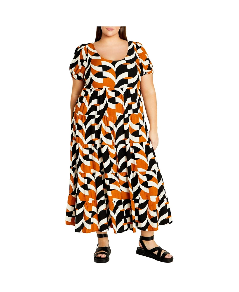 City Chic Women's Mila Print Dress