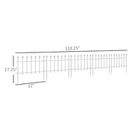 Stylish and Strong 5-Panel Metal Garden Border Fence for Versatility and Protection