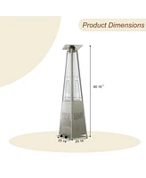 Mondawe Outdoor Warm Cozy 48000-btu Silver Stainless Steel Floorstanding Liquid Propane Patio Heater