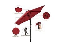 Slickblue 9 ft Outdoor Market Patio Table Umbrella Push Button Tilt Crank Lift