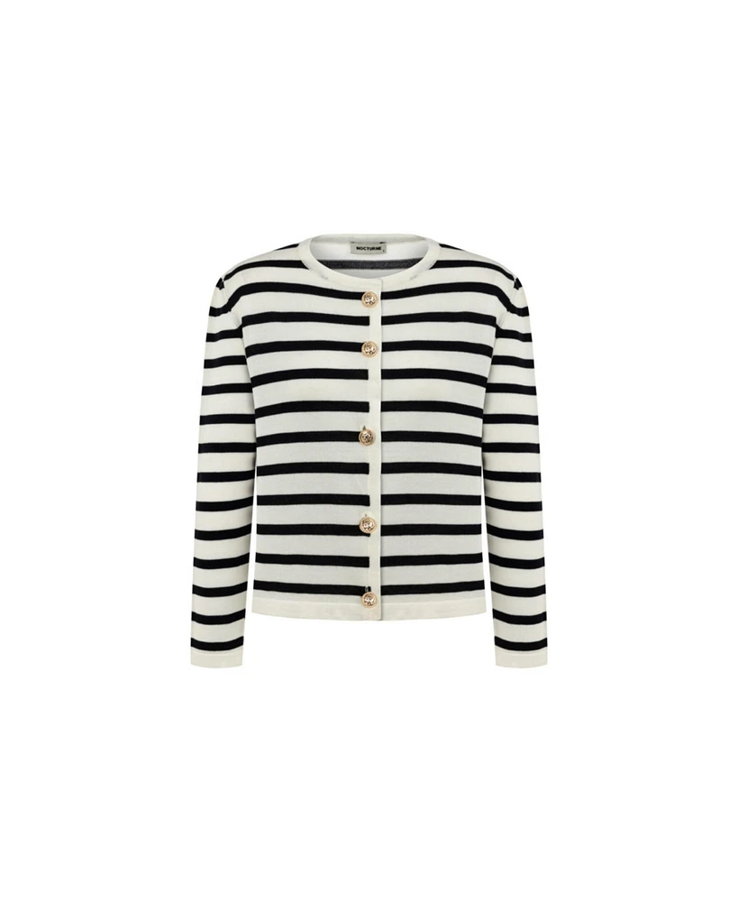 Nocturne Women's Striped Knitwear Cardigan