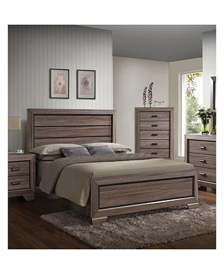 Simplie Fun Lyndon Eastern King Bed In Weathered Gray Grain