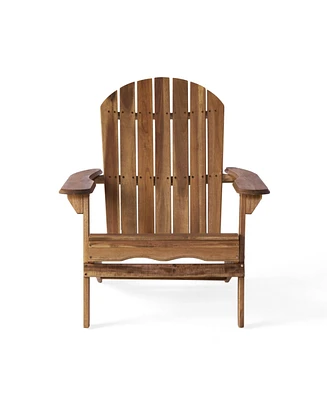 Simplie Fun Rustic Adirondack Chair Acacia Wood, Foldable