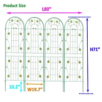 Rustproof 71" Garden Trellis for Climbing Plants