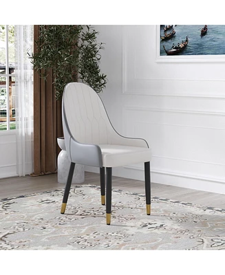 Simplie Fun Modern Upholstered Dining Chair with Space-Saving Design