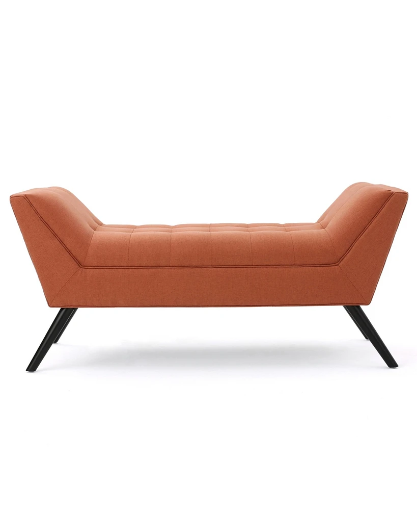 Simplie Fun Modern Orange U-Shaped Bench with Plush Cushion