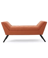 Simplie Fun Modern Orange U-Shaped Bench with Plush Cushion