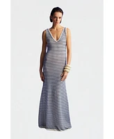 Nocturne Women's Striped Long Dress - Multi