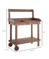 Streamdale Furniture Premium Potting Bench with Removable Sink and Ample Storage