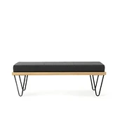 Simplie Fun Mid-Century Modern Storage Bench with Hairpin Legs