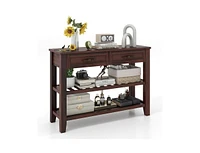 Slickblue 3-tier Console Table with 2 Drawers for Living Room Entryway