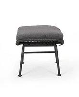 Modern Boho Rattan Ottoman Set Comfort and Style for Your Outdoor Space