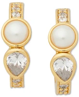 kate spade new york Gold-Tone Bubbly Bezel Huggie Hoop Earrings, .55"