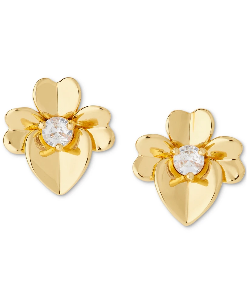 kate spade new york Gold-Tone Precious Pansy Stud Earrings