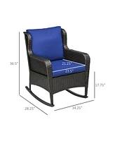 Streamdale Furniture Comfy & Classy Rattan Rocking Chair for Outdoor Relaxation