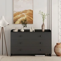 Streamdale Furniture Modern Minimalist 6-Drawer Dresser with Ample Storage