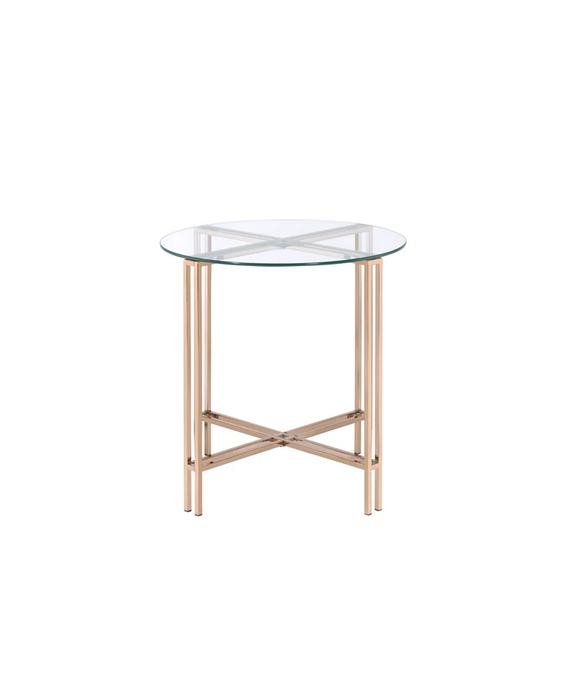 Simplie Fun Veises End Table, Champagne