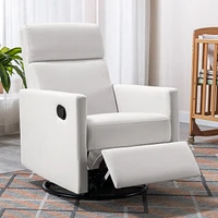 Streamdale Furniture Modern Upholstered Rocker Nursery Chair Plush Seating Glider Swivel Recliner Chair