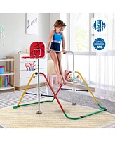 Slickblue Kids Folding Horizontal Bar with 4 Adjustable Heights