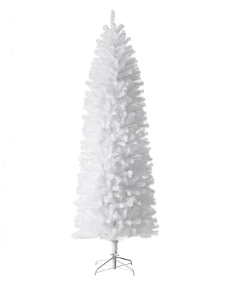 Glitzhome 7.5ft Pencil Tinsel Artificial Christmas Tree