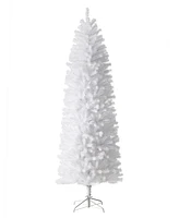 Glitzhome 7.5ft Pencil Tinsel Artificial Christmas Tree