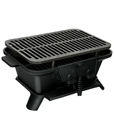 Slickblue Heavy Duty Cast Iron Tabletop Bbq Grill Stove for Camping Picnic