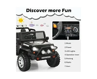Sugift 12V Kids Remote Control Electric Ride On Truck Car with Lights and Music
