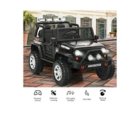 Sugift 12V Kids Remote Control Electric Ride On Truck Car with Lights and Music
