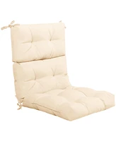 Costway Indoor Outdoor Back Chair Cushion Tufted Pillow Patio Seating Pad