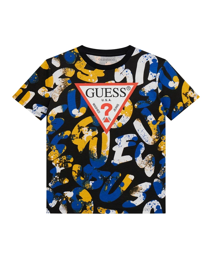 Guess Big Boys Printed Short Sleeve T-Shirt