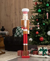 Glitzhome 42 H Wooden Christmas Gingerbread Chef Nutcracker